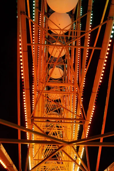 Part of Ferris Wheel at night — Stock Photo, Image