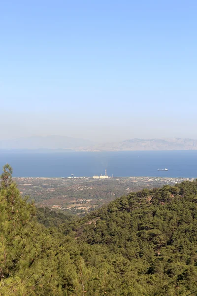 Paysage du côté est de Rhodes — Photo