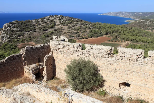 Castelo do fragmento de Monolithos — Fotografia de Stock