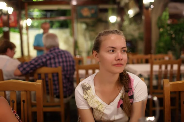 Teen in cafe — Stock Photo, Image