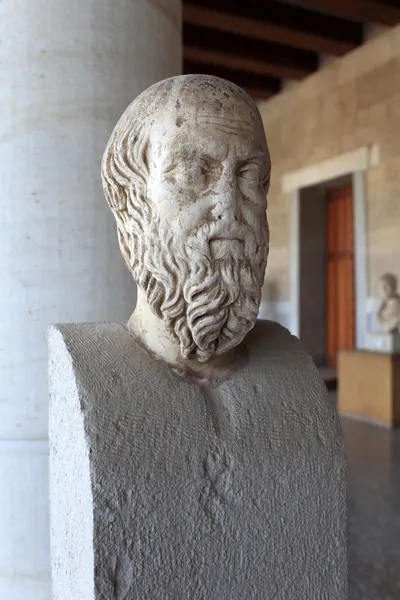 Huvudet av Herodotos i museet — Stockfoto
