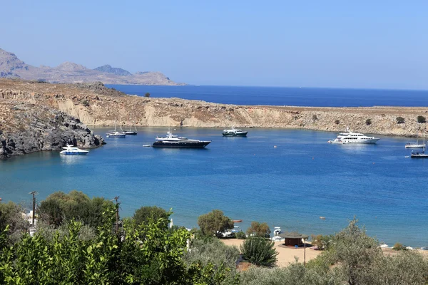 Lindos-Bucht — Stockfoto