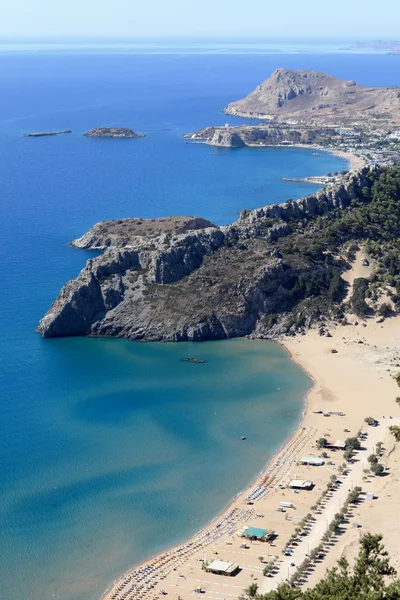 Nézd Tsampika Beach — Stock Fotó