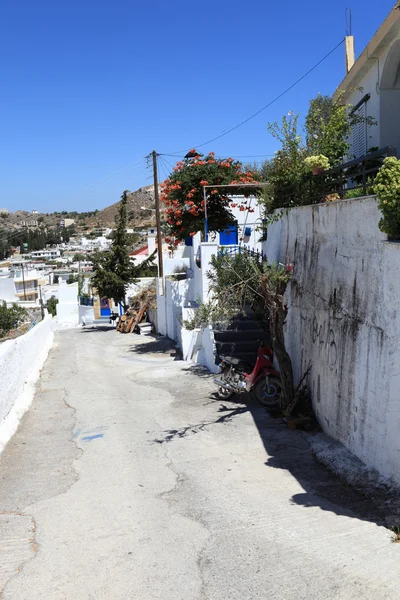 Road in Archangelos village — Stock Photo, Image