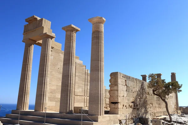 Columns of Doric Temple of Athena Lindia — Stock Photo, Image