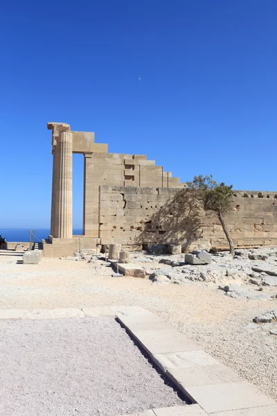 Σπάραγμα lindia δωρικός ναός της Αθηνάς — Φωτογραφία Αρχείου