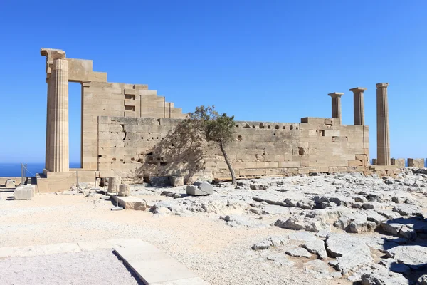 Side of Doric Temple of Athena Lindia — Stock Photo, Image