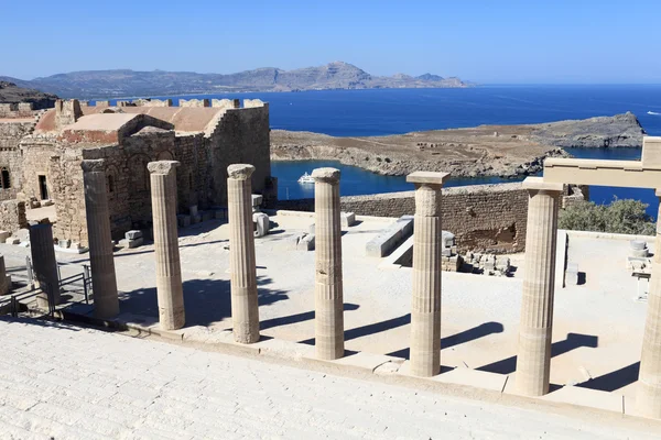 Propilea dell'Acropoli di Lindos — Foto Stock