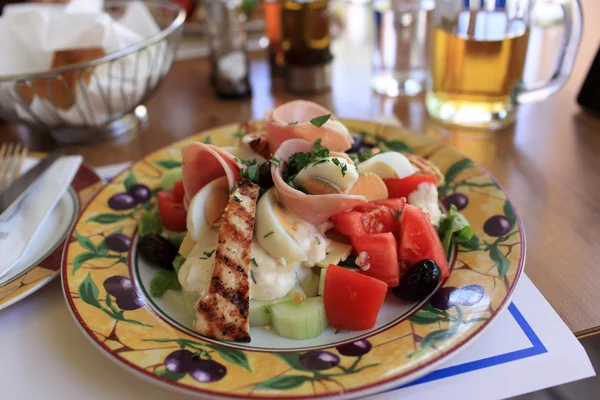 Chef salad on plate — Stock Photo, Image