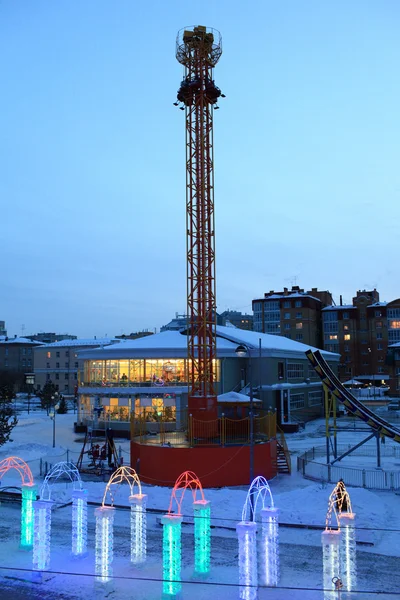 冬の落下塔 — ストック写真