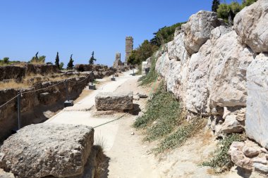Ruins yakınındaki Atina Akropolisi