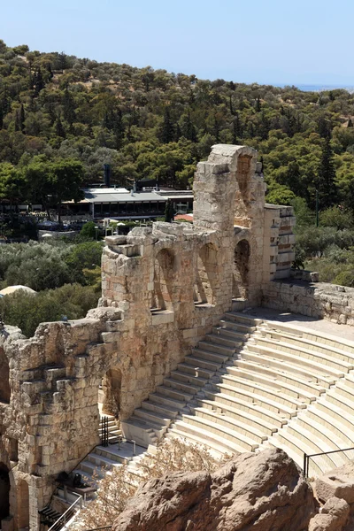 Λεπτομέρειες του αρχαίο Ωδείο του Ηρώδου του Αττικού — Φωτογραφία Αρχείου