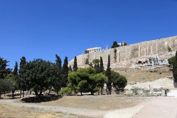 Zicht op de Akropolis van Athene — Stockfoto