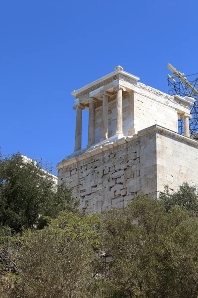 Vista de Propylaea do acropolis athenian — Fotografia de Stock