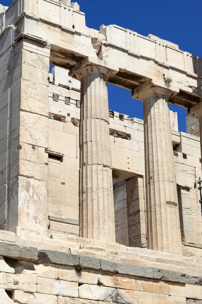Fragment propyleje Akropol ateński — Zdjęcie stockowe