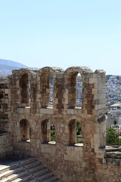 Herodes odeon duvar kalıntıları atticus — Stok fotoğraf