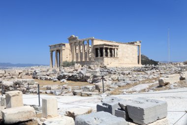 voorkant van de oude tempel Erechtheion