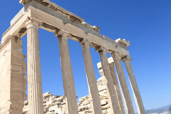 Kolommen van Erechtheion tempel — Stockfoto