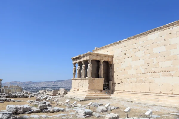 Fragmento de Erechtheum antiguo templo — Foto de Stock