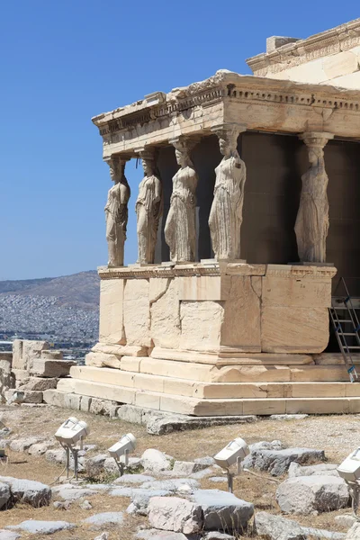 Szobrászat Erechtheum ősi görög templom — Stock Fotó