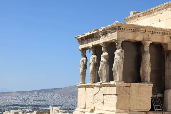 Sculpture of Erechtheum temple — Stock Photo, Image