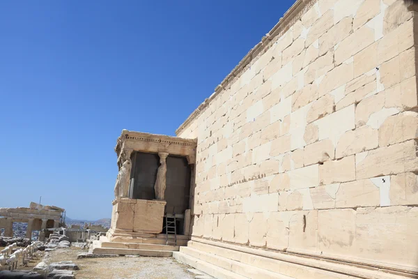 Erekhtheion antik tapınak duvarına — Stok fotoğraf