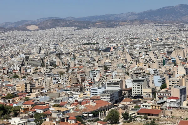 Skyline de la ciudad de Atenas desde Acrópolis — Foto de Stock