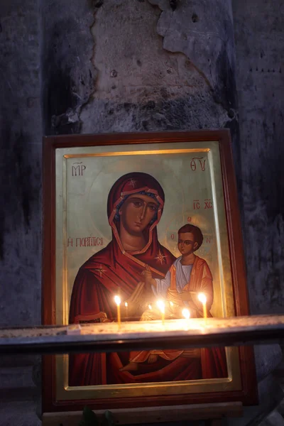 Икона Марии и Иисуса — стоковое фото