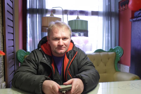 Man in cafe — Stock Photo, Image