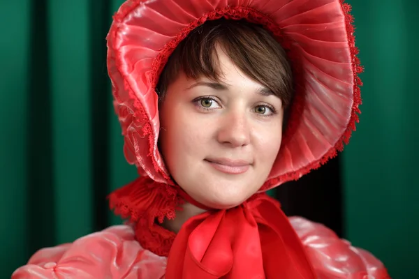 Portrait of girl in red — Stock Photo, Image