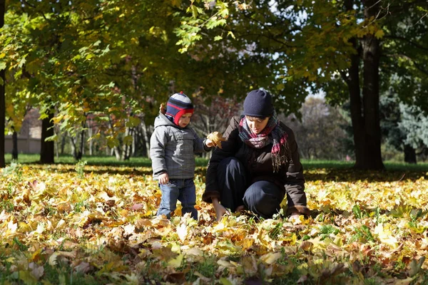 Mother with her son at park — Stock Photo, Image