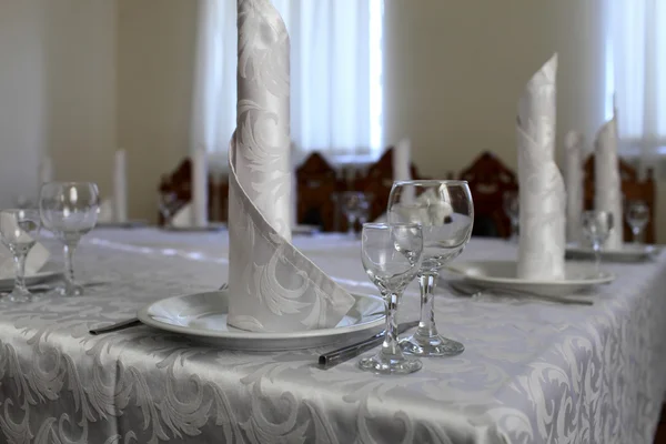 Wine glasses on table — Stock Photo, Image