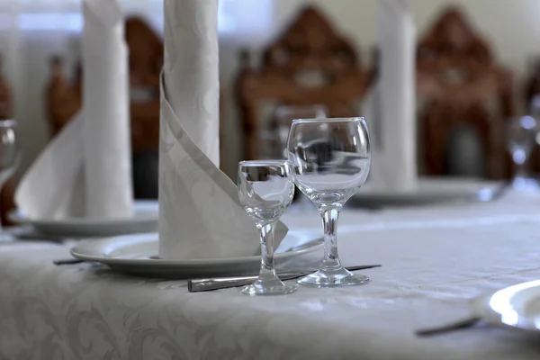 Glasses at table — Stock Photo, Image