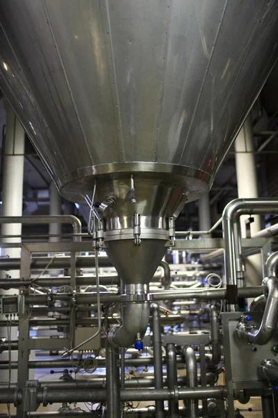 Stainless equipment of brewery — Stock Photo, Image