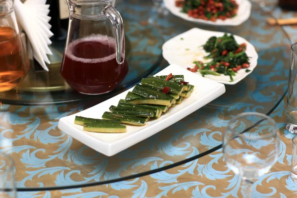 Rodajas de pepino con especias — Foto de Stock