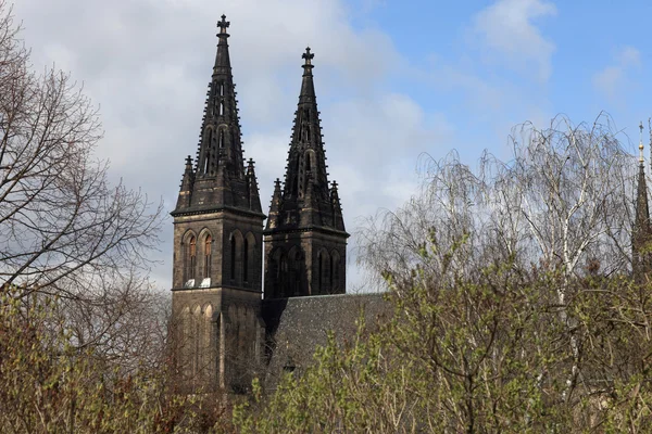 Lado de la basílica en Vysehrad —  Fotos de Stock