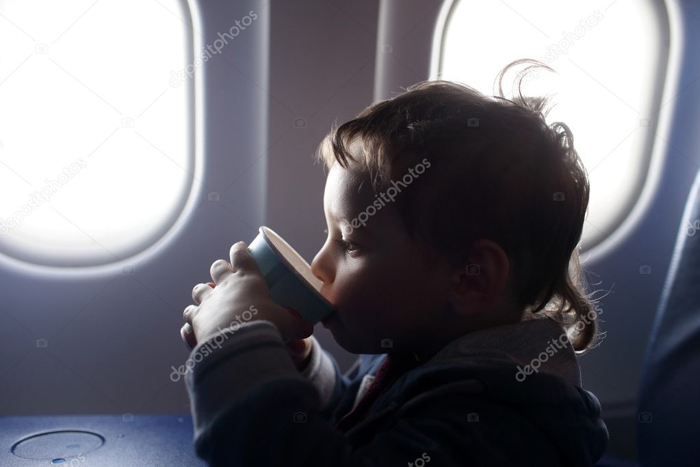 Boy drinks tea