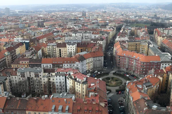 Prag från tv tower observatory — Stockfoto