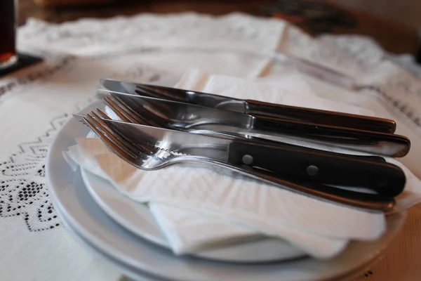 Vidličky a nože — Stock fotografie