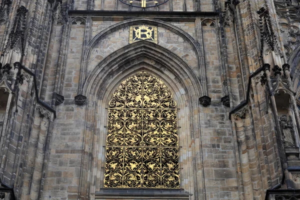 Window with golden bars — Stock Photo, Image