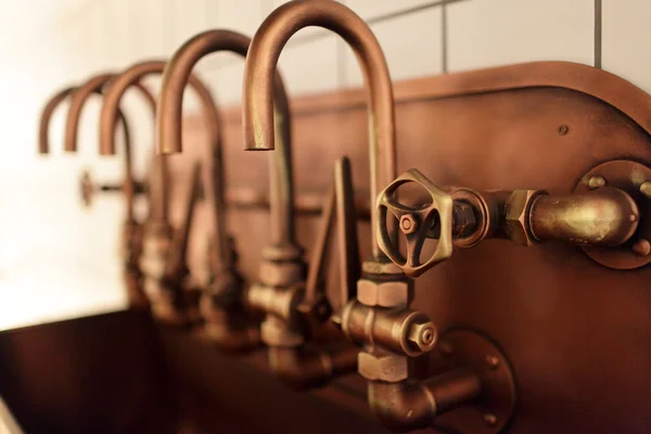 Copper taps — Stock Photo, Image
