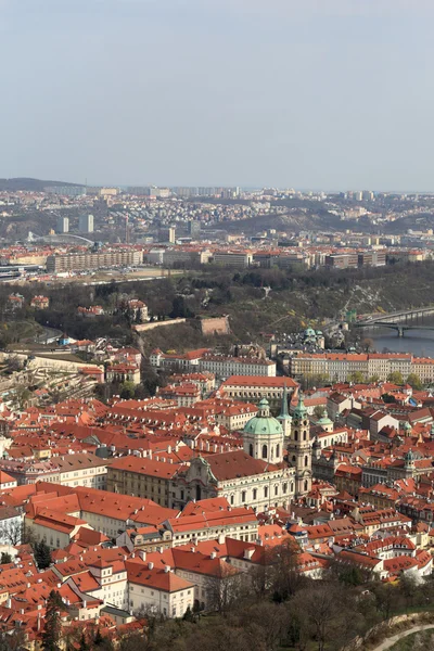 Prague city view from Petrin hill — Stock Photo, Image