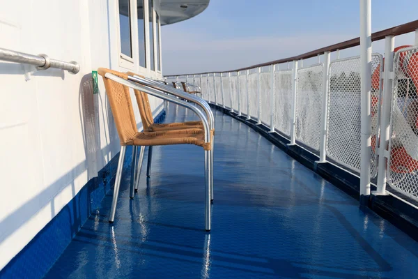 Chair on a deck of ship — Stock Photo, Image