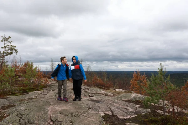 Brothers Mount Hiidenvuori Summer Karelia — Stock Photo, Image