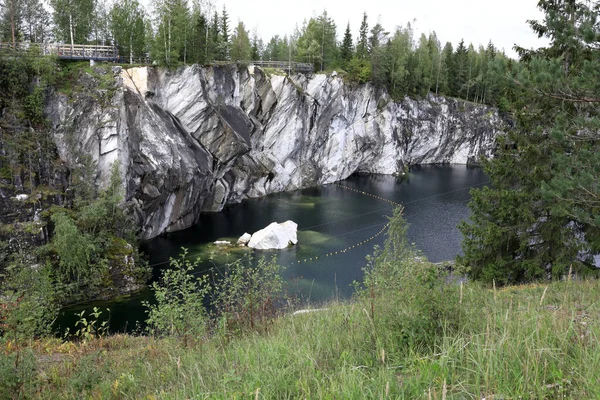 Paysage Canyon Marbre Ruskeala Été Carélie — Photo