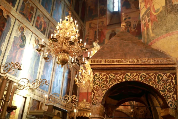 Vista Interior Igreja Ortodoxa Russa Moscou Rússia — Fotografia de Stock