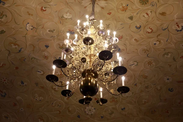 Lámpara Araña Cámara Cruz Del Palacio Patriarcal Moscú Kremlin Rusia — Foto de Stock