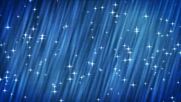 Звезды на голубом фоне. — стоковое видео