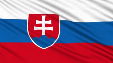 bir kumaş gerçek yapısı ile Slovakya bayrağı
