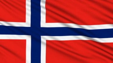 bir kumaş gerçek yapısı ile Norveç bayrağı